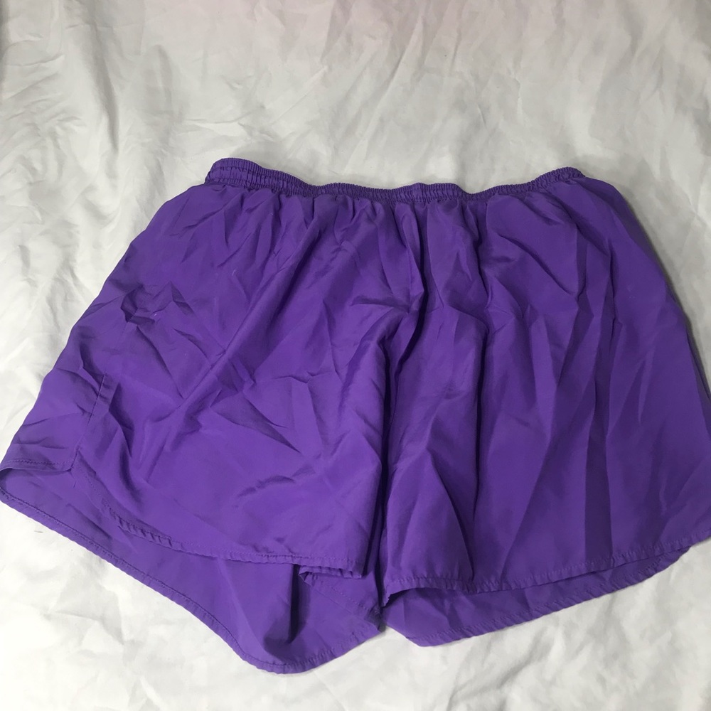 Purple performance shorts